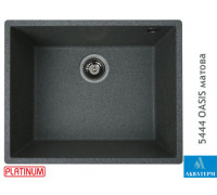 Гранитная кухонная мойка Platinum 5444 OASIS матовая Серая