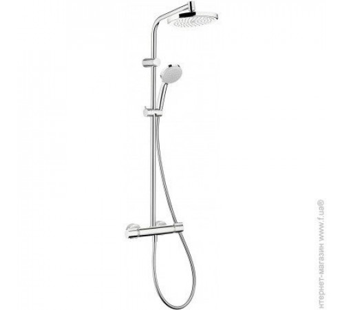 Душова система з термостатом Hansgrohe Verso 220 Showerpipe, хром (27237000) Душова система з термостатом Hansgrohe Verso 220 Showerpipe, хром (27237000)