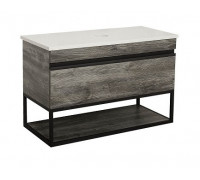 Тумба Aqua Rodos Loft-Iron (дуб морас) 100 см зі стільницею Loft-Iron (консольна), 12320