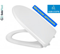 Сидение полипропиленовое SoloPlast с крышкой для унитаза, СПМ-5, 345х430мм