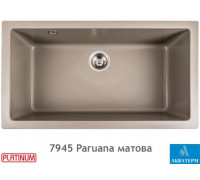 Гранитная кухонная мойка Platinum 7945 Paruana матовый Титан