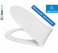Сидение полипропиленовое Верона Slim с крышкой для унитаза, SoloPlast СПМ-12, 346х442мм