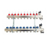 Коллектор распределительный FIV EMMETI EASY 1"х3/4 10 контуров с расходомером и термоклапаном (6187R010)