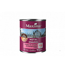 Эмаль антикоррозийная по металлу 3в1 гладкая Maxima темно-коричневая (2.5 л)