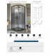 Душевая кабина Armaform Elbe Spagetti Black Standart 900x900x1900 (Aquaform) полукруглая раздвижная R 550