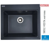 Гранитная кухонная мойка Platinum 5852 VESTA матовая Антрацит