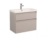 Тумба Aqua Rodos Элит (мокко глянец) с умывальником Elite (консольная) 80 см, 11297