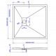 Душевой поддон EDEM 1000x1000x32 мм белый (WT/100x100/W(W-100100)