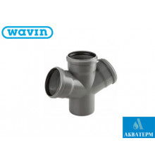Крестовина ПВХ 67° для внутренней канализации Wavin d 50x50x50