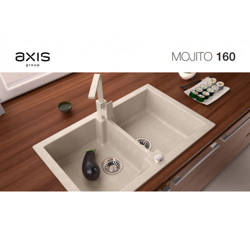 Кухонная мойка AXIS Mojito 160 (1.101.120.20) бежевая