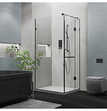 Душевая кабина EDEM 1200x900 мм Black без поддона ручка полотенцедержатель (WK/3/120x90/TRPO/W013)
