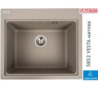 Гранитная кухонная мойка Platinum 5852 VESTA матовый Титан