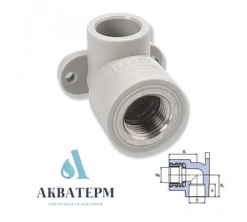 Кутник 90° з МРВ і кріпленням Wavin Ekoplastik (Чехія) 25x½” (SNK02520XX) Кутник 90° з МРВ і кріпленням Wavin Ekoplastik (Чехія) 25x½” (SNK02520XX)