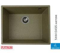Гранитная кухонная мойка Platinum 5444 OASIS матовый Беж