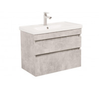 Тумба Aqua Rodos Винтаж (бетон) с умывальником Frame 70 см, 8714