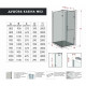 Душевая кабина EDEM 800x900 мм Black без поддона ручка полотенцедержатель (WK/2/80x90/TRPO/W056)