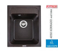 Гранитная кухонная мойка Platinum 4050 KORRADO матовая Шоколад