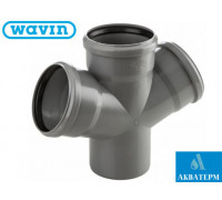 Крестовина ПВХ 67° для внутренней канализации Wavin d 110x110x110