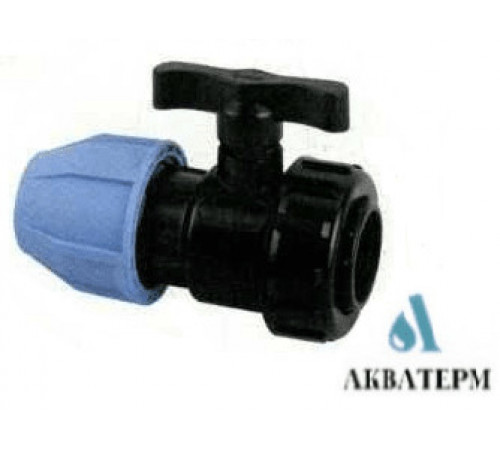 Кран кульовий ПНД Vsplast 32*1'' ВР 6002 Кран кульовий ПНД Vsplast 32*1'' ВР 6002