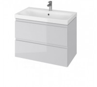 Шафка і раковина Cersanit Moduo 80 см, сіра S801-220