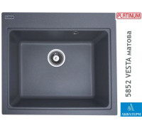 Гранітна кухонна мийка Platinum 5852 VESTA матова Сірий мусон
