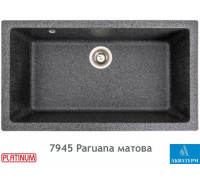 Гранитная кухонная мойка Platinum 7945 Paruana матовая Графит