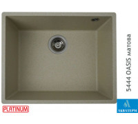 Гранитная кухонная мойка Platinum 5444 OASIS матовая Песок