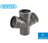 Крестовина ПВХ 67° для внутренней канализации Wavin d 75x75x75