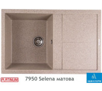 Гранитная кухонная мойка Platinum 7950 Selena матовая Карамель