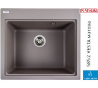 Гранитная кухонная мойка Platinum 5852 VESTA матовая Дюна