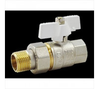 Кран шаровой FADO NEW PN40 25 1" с американкой белая ручка