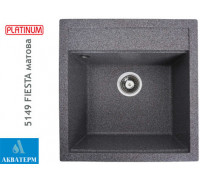 Гранитная кухонная мойка Platinum 5149 FIESTA матовая Микс