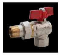Кран кульовий FADO NEW PN40 15 1/2'' з американкою кутовий