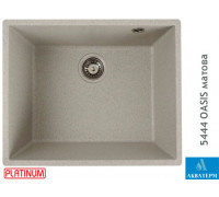 Гранитная кухонная мойка Platinum 5444 OASIS матовая Топаз