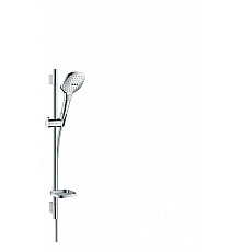 Душевой набор Hansgrohe Raindance Select E 120 EcoSmart 9 л/мин / UnicaS Puro 0,65 м, хром-белый (26622400)