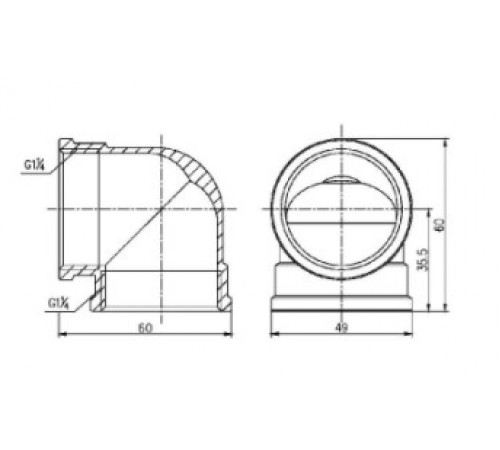 Уголок SD Forte 1''1/4 ВВ SF36832 Уголок SD Forte 1''1/4 ВВ SF36832