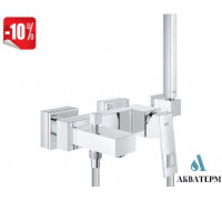 Смеситель GROHE Eurocube для ванны арт.23141000 ручной душ + шланг + держатель