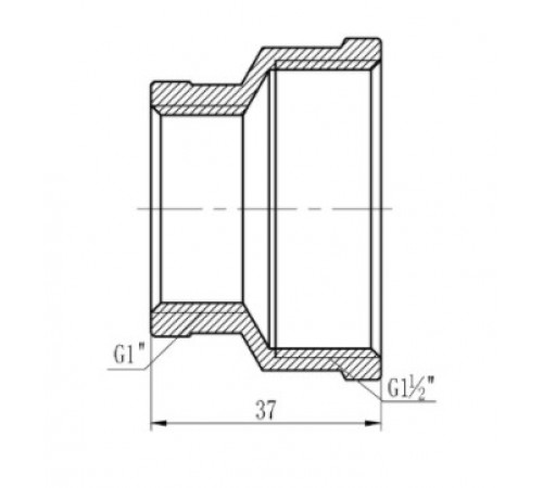 Муфта редукционная SD Forte 1 "1/2 х 1" ВВ SF3574025 Муфта редукционная SD Forte 1 "1/2 х 1" ВВ SF3574025
