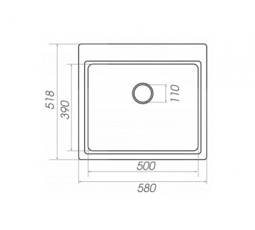 Гранитная кухонная мойка Platinum 5852 VESTA матовая Микс