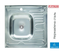 Кухонна мийка з нержавіючої сталі Platinum 6060 L (0,4/120 мм)