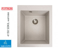 Гранитная кухонная мойка Platinum 4150 SOKIL матовая Топаз