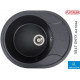 Гранитная кухонная мойка Platinum 5847 ONYX матовая Карбон