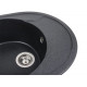 Гранитная кухонная мойка Platinum 5847 ONYX матовая Карбон