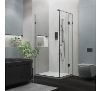 Душевая кабина EDEM 1000x1100 мм Black без поддона ручка кноб (WK/3/100x110/TRPO/W055)