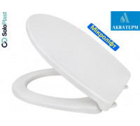 Сидение полипропиленовое SoloPlast микролифт с крышкой для унитаза, СПД-8, 358х430мм