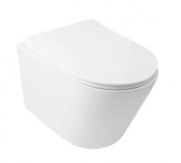 Подвесной унитаз Qtap Swan Ultra Quiet с сиденьем Soft-close QT16335179W