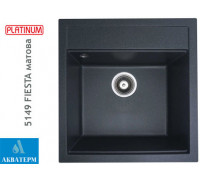 Гранитная кухонная мойка Platinum 5149 FIESTA матовая Антрацит