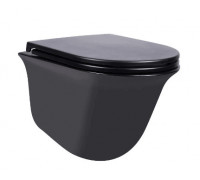 Подвесной унитаз Qtap Virgo безобедочный с сиденьем Soft-close QT1833051ERMB