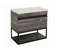 Тумба Aqua Rodos Loft-Iron (дуб морас) 75 см со столешницей Loft-Iron (консольная), 12318