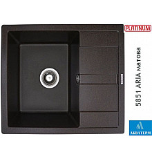 Гранитная кухонная мойка Platinum 5851 ARIA матовая Шоколад